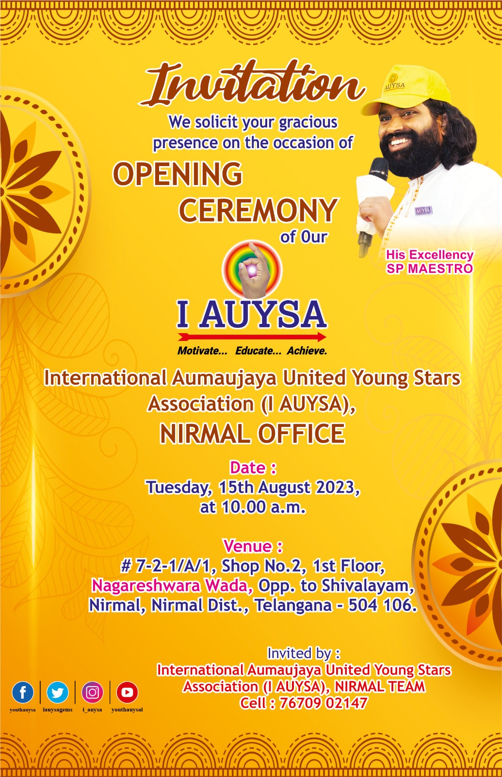 I AUYSA Nirmal Office Invitation