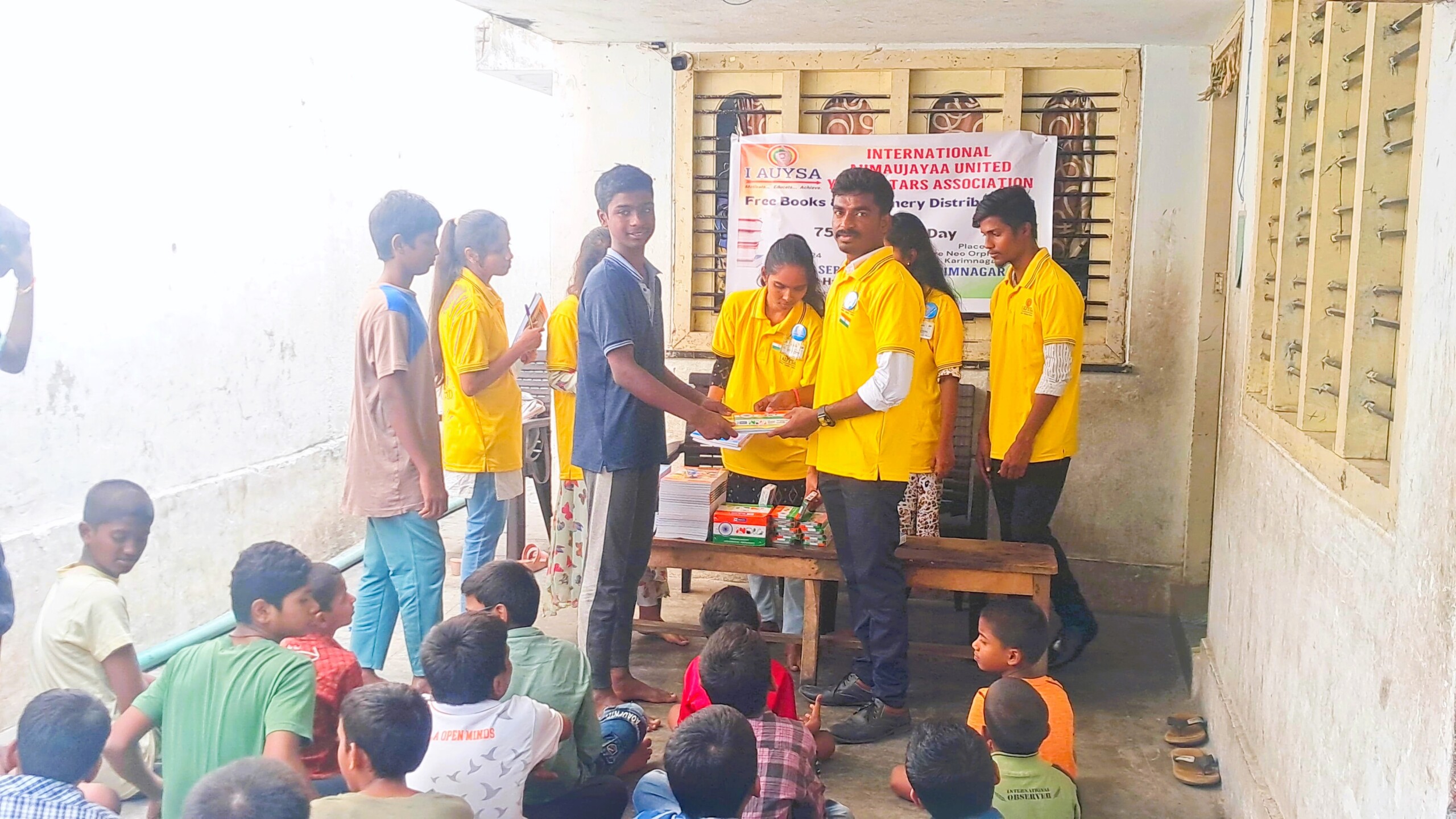 I AUYSA Free Books Distribution in Karimnagar