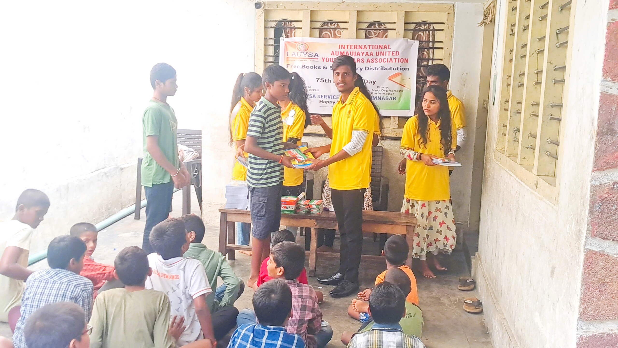 I AUYSA Free Books Distribution in Karimnagar