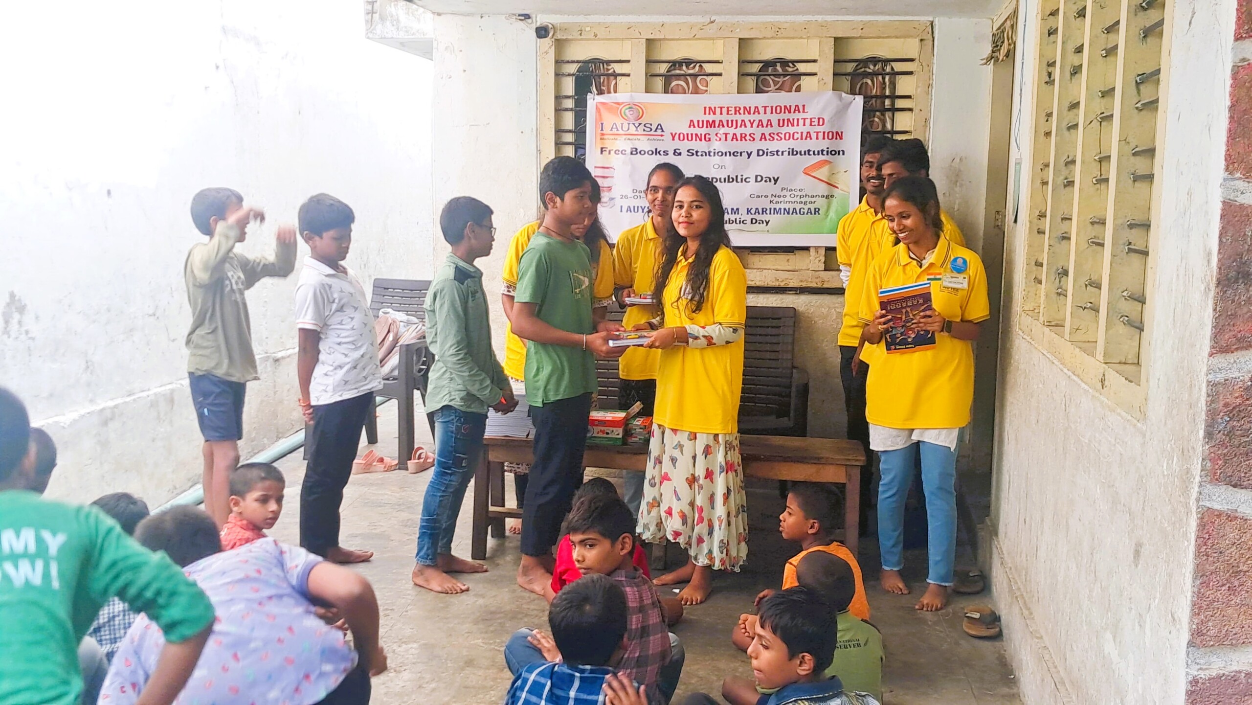 I AUYSA Free Books Distribution in Karimnagar