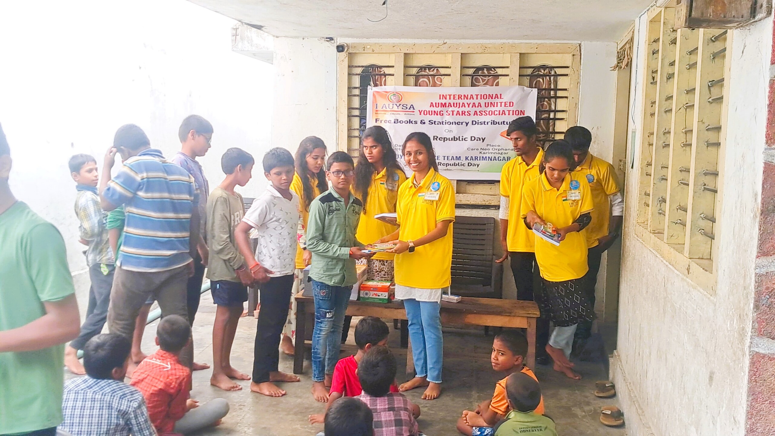 I AUYSA Free Books Distribution in Karimnagar