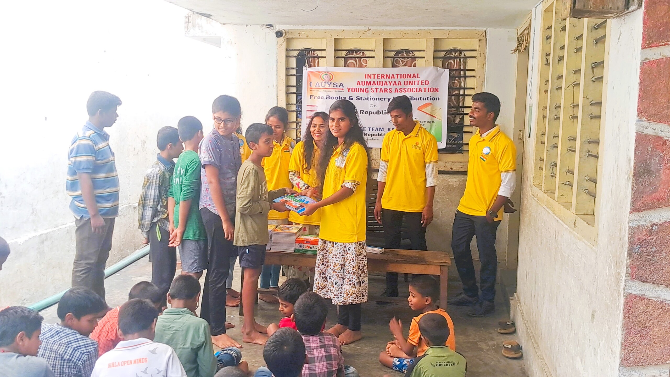 I AUYSA Free Books Distribution in Karimnagar