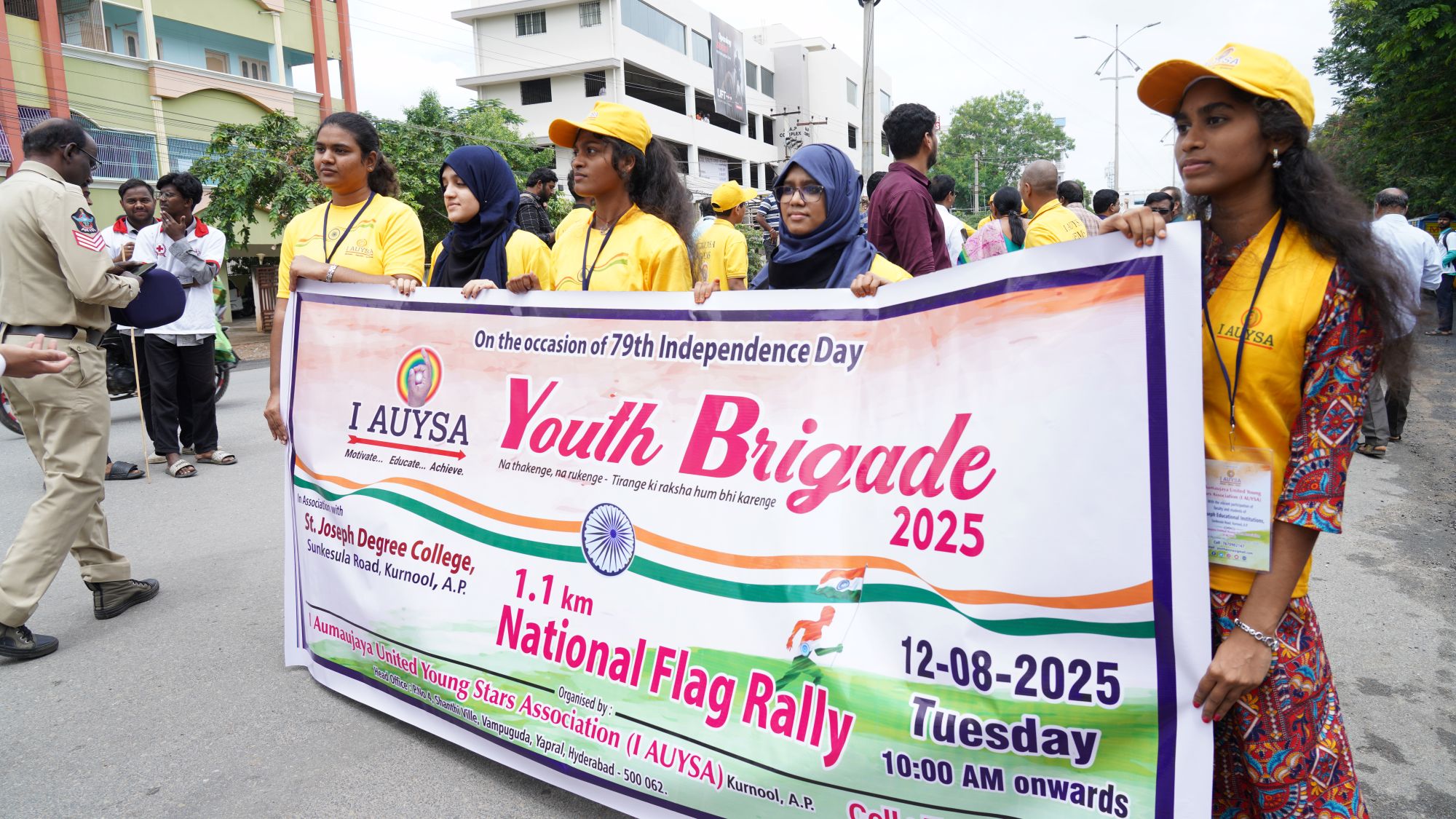 I AUYSA longest Indian Flag rally