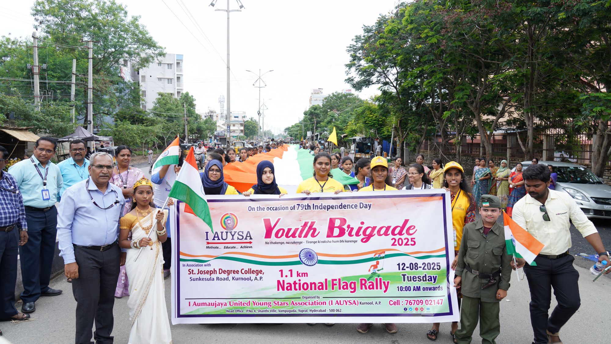 I AUYSA longest Indian Flag rally