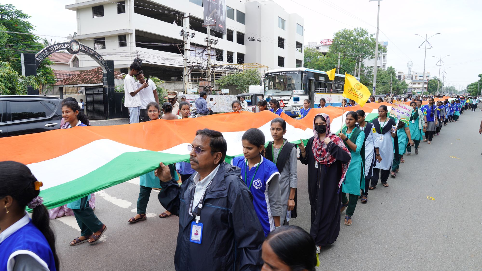 I AUYSA longest Indian Flag rally