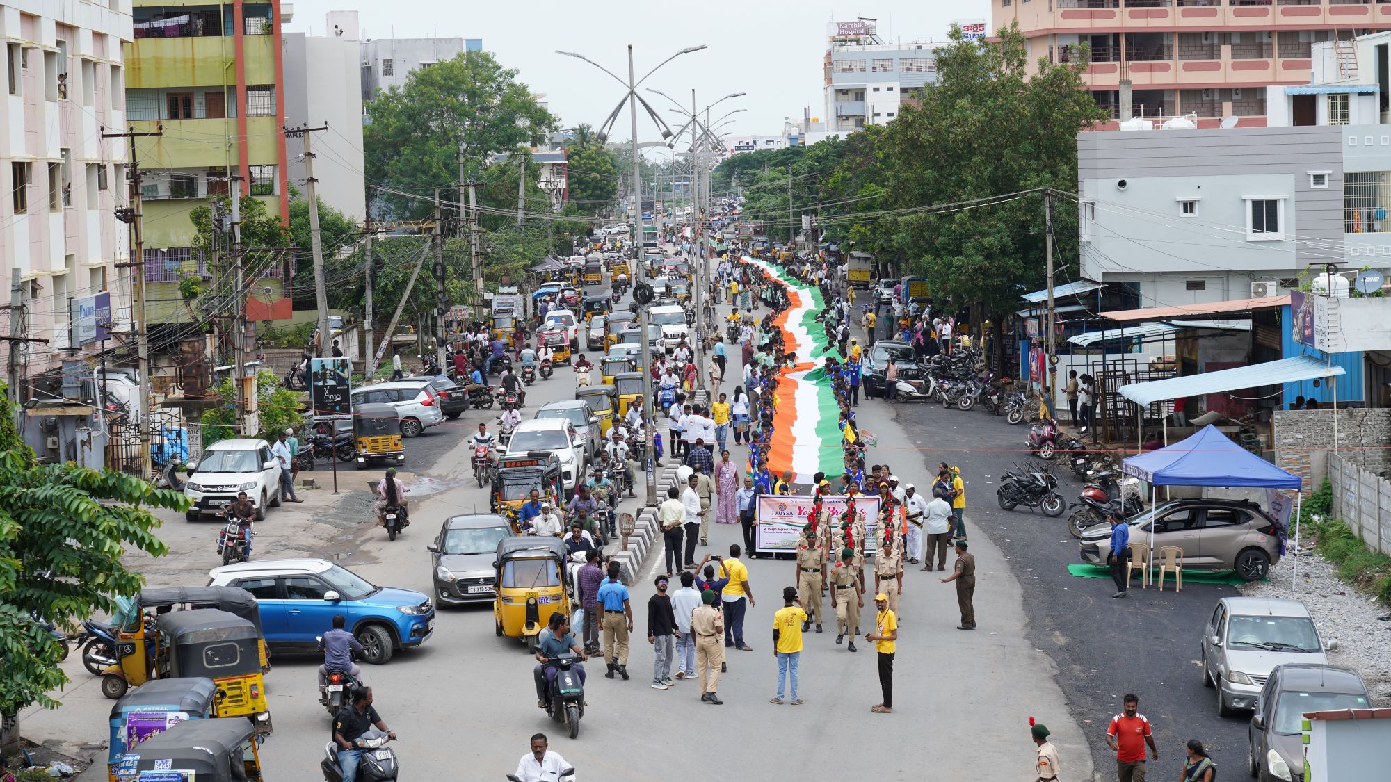 I AUYSA longest Indian Flag rally