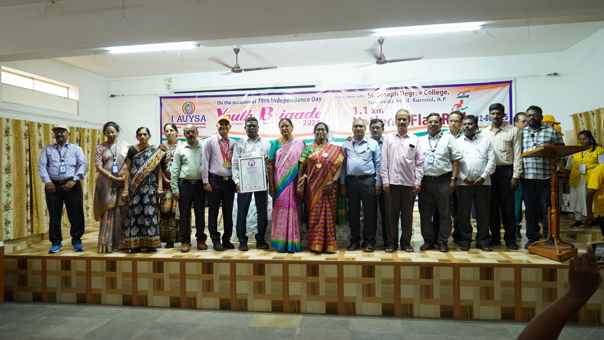 I AUYSA longest Indian Flag rally