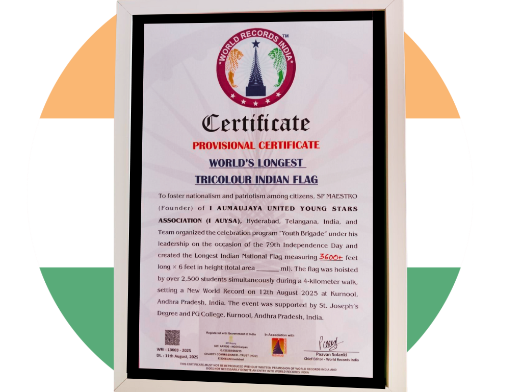 I AUYSA Youth Brigade - longest indian flag rally